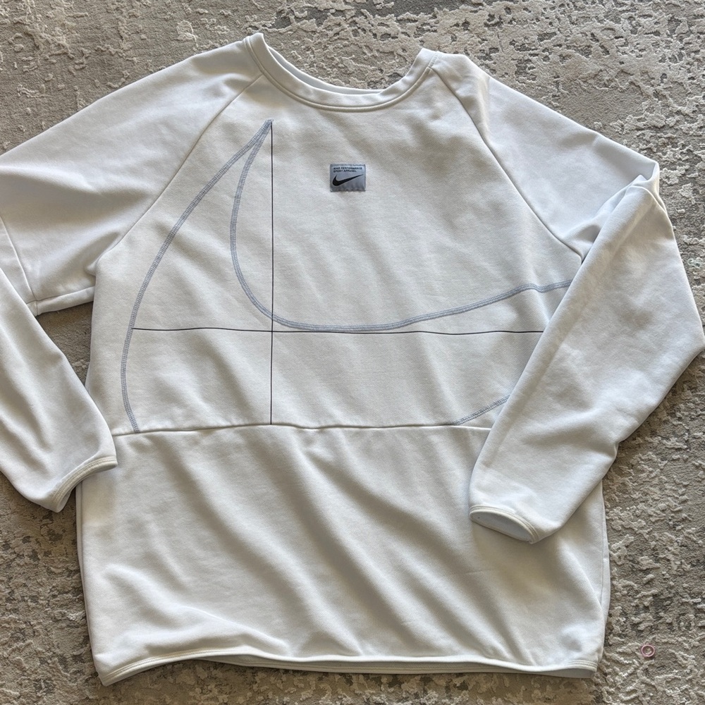 Nike White Crewneck with Subtle Logo